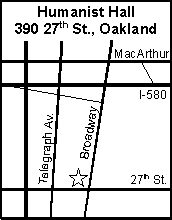 Map to Humanist Hall