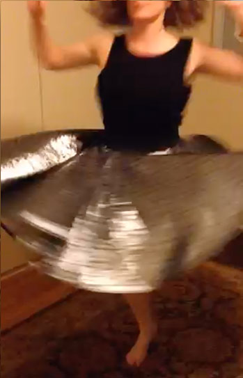 Video of swirling skirt